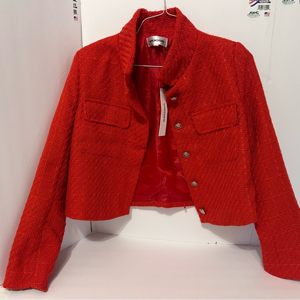 Vigoss Red Tweed Women's Blazer